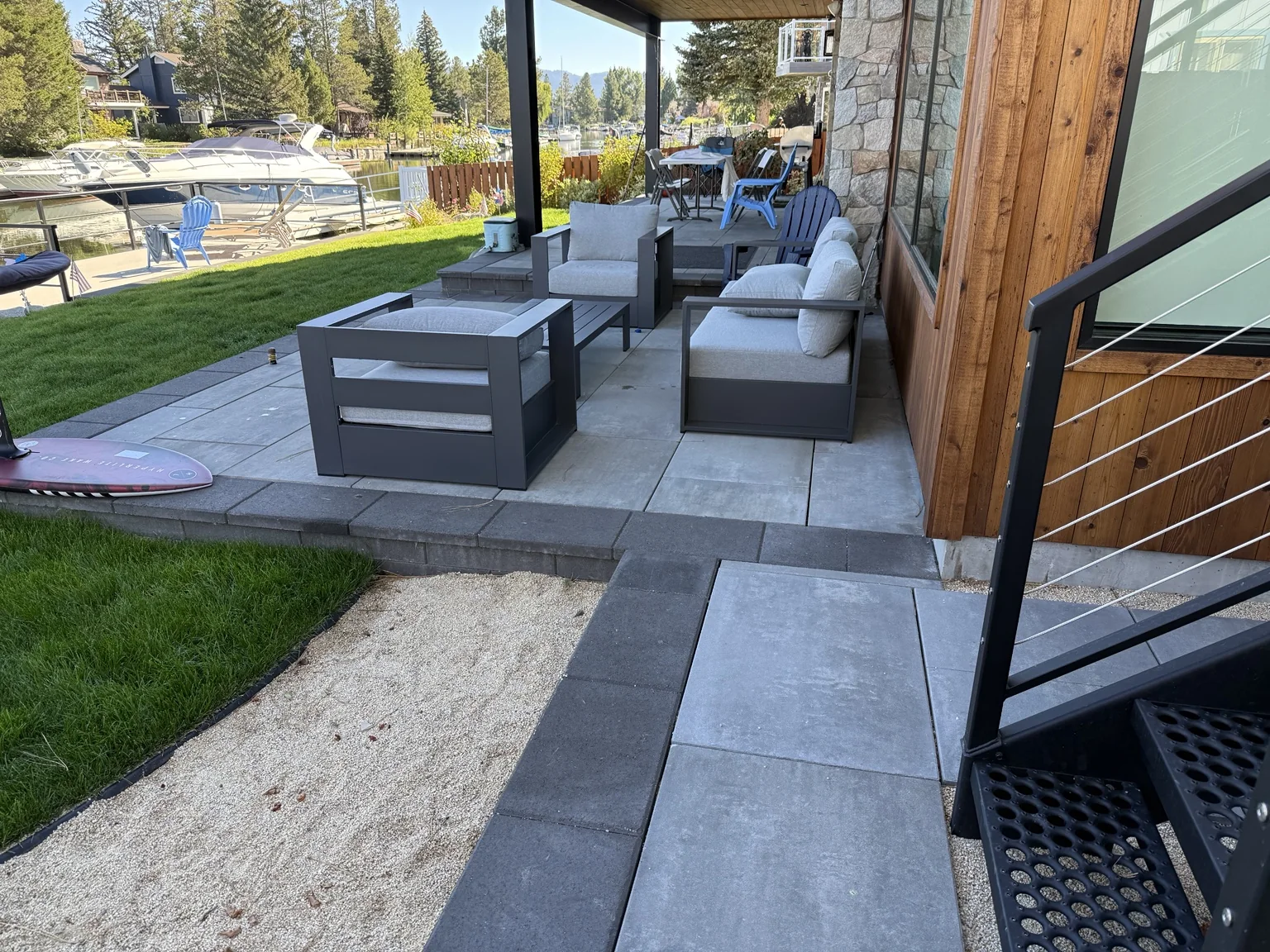 Lakeside patio